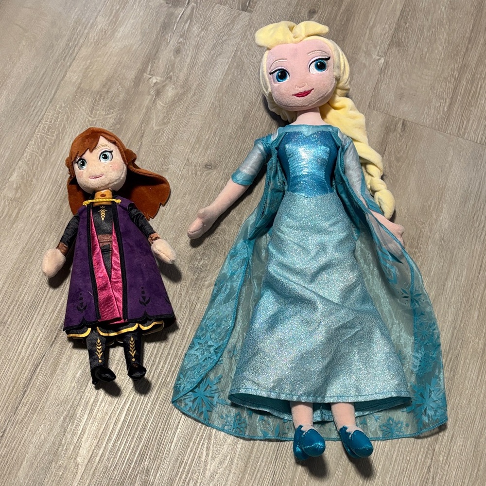 Frozen Plush Doll Set - Blue and Purple